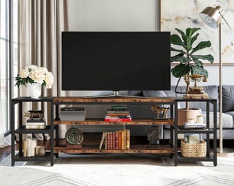 Industrial 85 Inch TV Stand Media Console