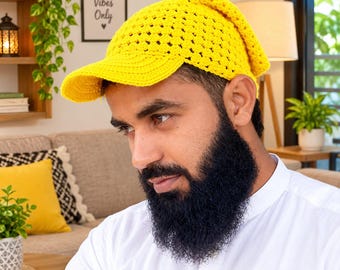 Crochet Bandana Cap Pattern PDF | Unisex Crochet Hat Pattern | Easy Bandana Beanie Tutorial | Summer Boho Crochet Hat | Instant Download