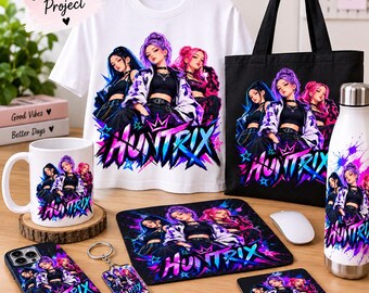 K-Pop Anime Girl PNG, Kpop Girl Group Shirt Design, Anime Idol PNG, Y2K Kpop Graphic, Neon Girl PNG, Kpop Fan Gift, Sublimation Design
