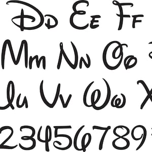 May include: A digital alphabet set featuring uppercase and lowercase letters from A to Z, along with numbers 0 through 9 and punctuation marks including an asterisk, question mark, and exclamation point, all rendered in a black, stylized script font.
