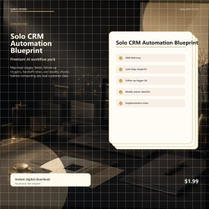 CRM Template: Lead Tracker and Google Sheets Follow Up Workflow