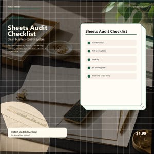 Google Sheets Audit Checklist: Excel Formula and Data Cleanup
