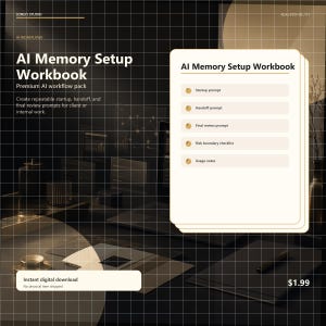 AI Memory Workbook: Notion Second Brain and Prompt Template