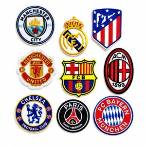 Toppa ricamata termoadesiva per squadra di calcio, stemma della squadra di calcio per giacca, zaino, cappello, Mundial 7 x 7 cm