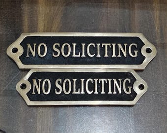 Custom Cast Brass Sign | Personalized Door Gate Plaque | Black Antique and Black Polished Finish