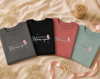 Moletom Bloom Again Butterfly | Blusa inspiradora, gola redonda com modelagem relaxada