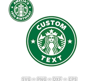Benutzerdefiniertes Starbucks Logo, bedruckbar, SVG & PNG, digitaler Download