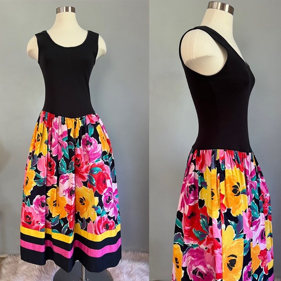 1980’s Vintage “Bloom Wildly” Dress