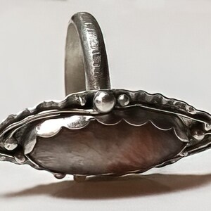 Silver sunstone ring size 9, Artisan Crafted Silver Sunstone Ring, One of a Kind Sunstone Ring bild 4