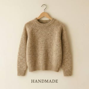 Beginner Raglan Sweater Knitting Pattern | Top-Down Pullover PDF | English + French