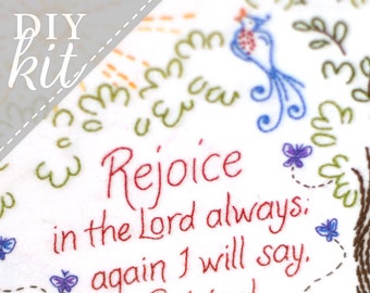 Rejoice in the Lord - Complete Embroidery KIT