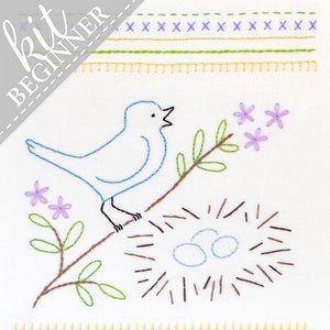 Sing to the Lord - Beginner Embroidery KIT with Bird
