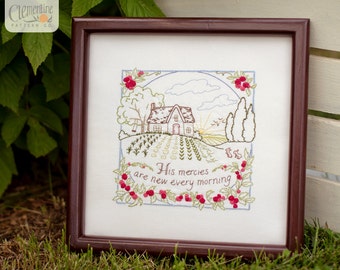 His Mercies Are New - Summer - 100% Cotton Embroidery Pattern