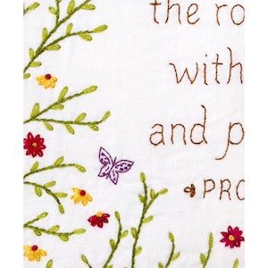 By Wisdom a House is Built - Proverbs Embroidery Pattern in Color - Wedding Housewarming Gift image 3