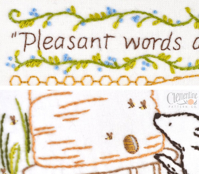 Pleasant Words 100% Cotton Embroidery Pattern image 3