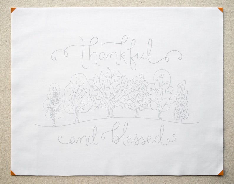 Thankful and Blessed Embroidery KIT Autumn Fall Thanksgiving Holiday DIY Wall Decor image 3