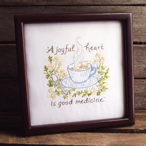 A Joyful Heart - 100% Cotton Embroidery Pattern