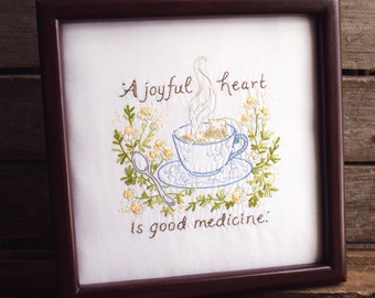 A Joyful Heart - 100% Cotton Embroidery Pattern