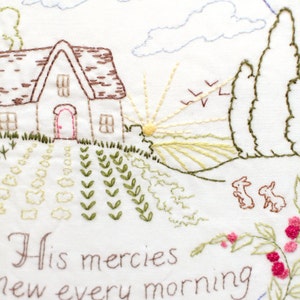 His Mercies Are New Summer 100% Cotton Embroidery Pattern image 2