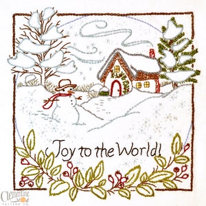 Joy to the World Winter Complete Embroidery KIT Christmas Holiday image 2