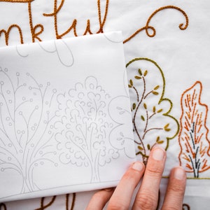 Thankful and Blessed Embroidery KIT Autumn Fall Thanksgiving Holiday DIY Wall Decor image 5