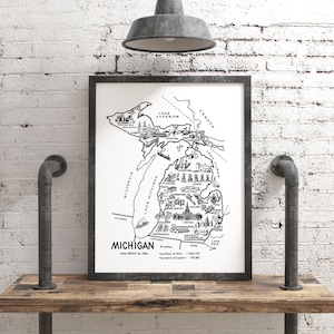 Missouri Karte Druck, Vintage Gibeon Poster Zustand Wandkunst