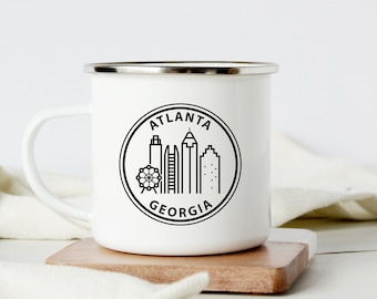 Atlanta Skyline Camp Tasse: Georgia Geschenk, individuelle Kaffeetasse
