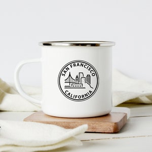 San Francisco Mug California Gift, Skyline Coffee Cup Personalized Gift