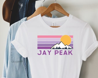 Tee-shirt unisexe Jay Peak Vermont, cadeau tshirt de ski dans de nombreuses couleurs