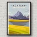 Montana Print Travel Gift, State Wall Art Rustic Home Decor - Etsy