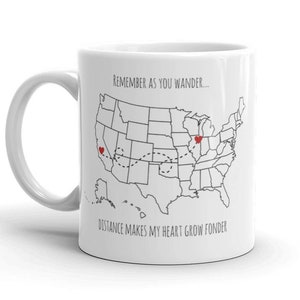 Best Friends Going Away Mug, State to State Custom Coffee Cup
