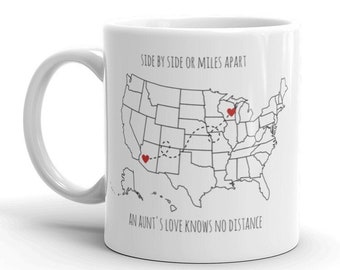 Aunt Mug Long Distance Moving Away Gift from Niece or Nephew