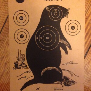 Woodchuck Target Paper, Vintage Gun Target, Groundhog Hunting Decor - Etsy