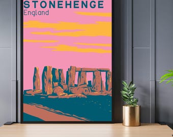ストーンヘンジ アートプリント @ 11 x 17 - ストーンヘンジ - 古地図
