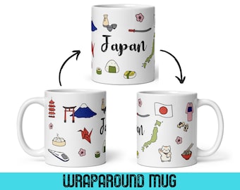 Japan Mug Travel Gift with Wraparound Design