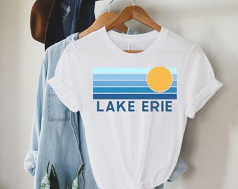 Lake Erie T-shirt, Great Lakes Sunset Graphic Tee