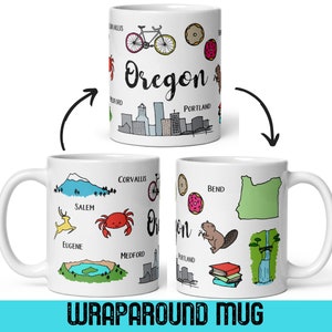 State of Oregon Mug with Wraparound Design