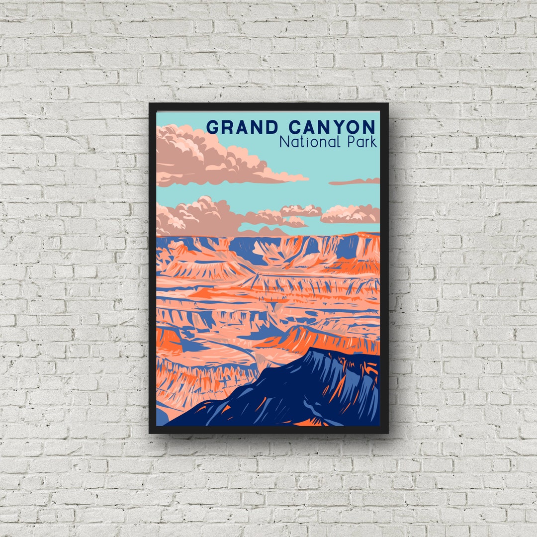 Grand Canyon National Park Poster Travel Wall Art Print - Etsy