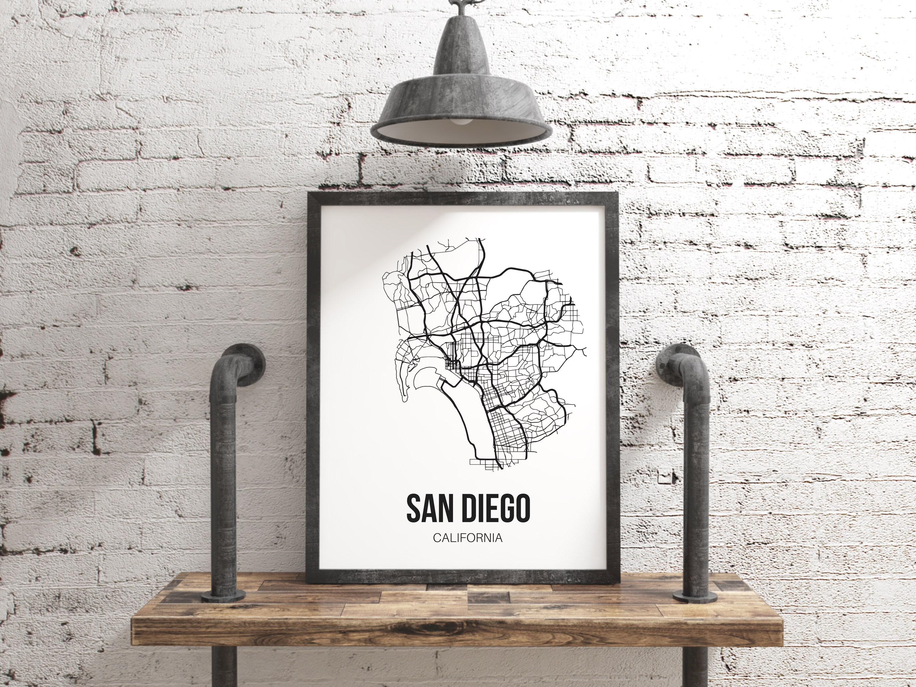 San Diego Print California City Wall Art Home Decor Moving Etsy
