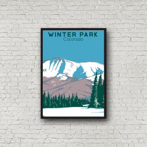 Winter Park Ski Poster, Colorado Ski Geschenk, Vintage Stil Reisedruck