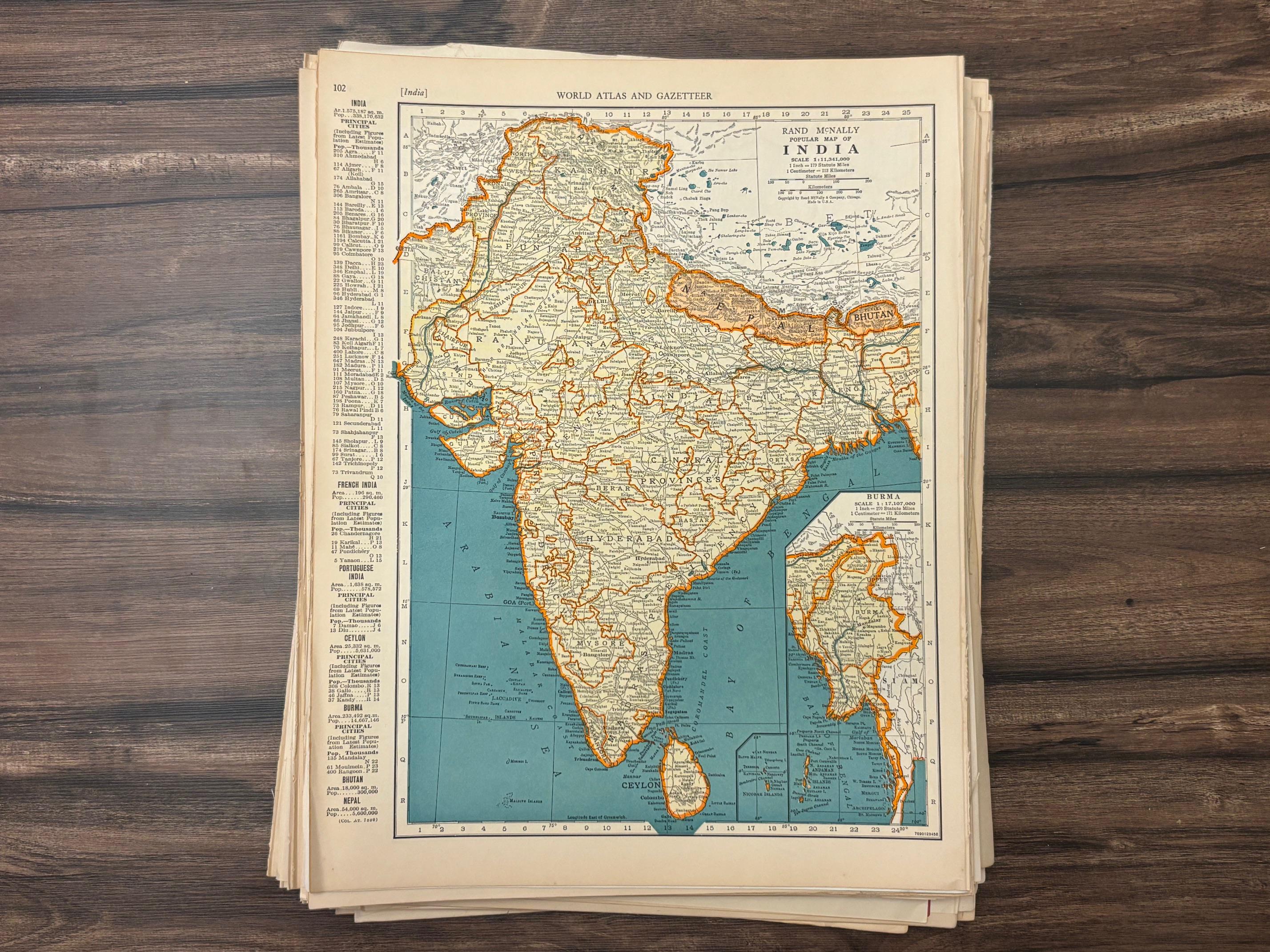 1947 World Atlas - Etsy