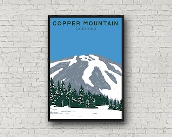 Copper Mountain Print, Ski Gift Travel Poster