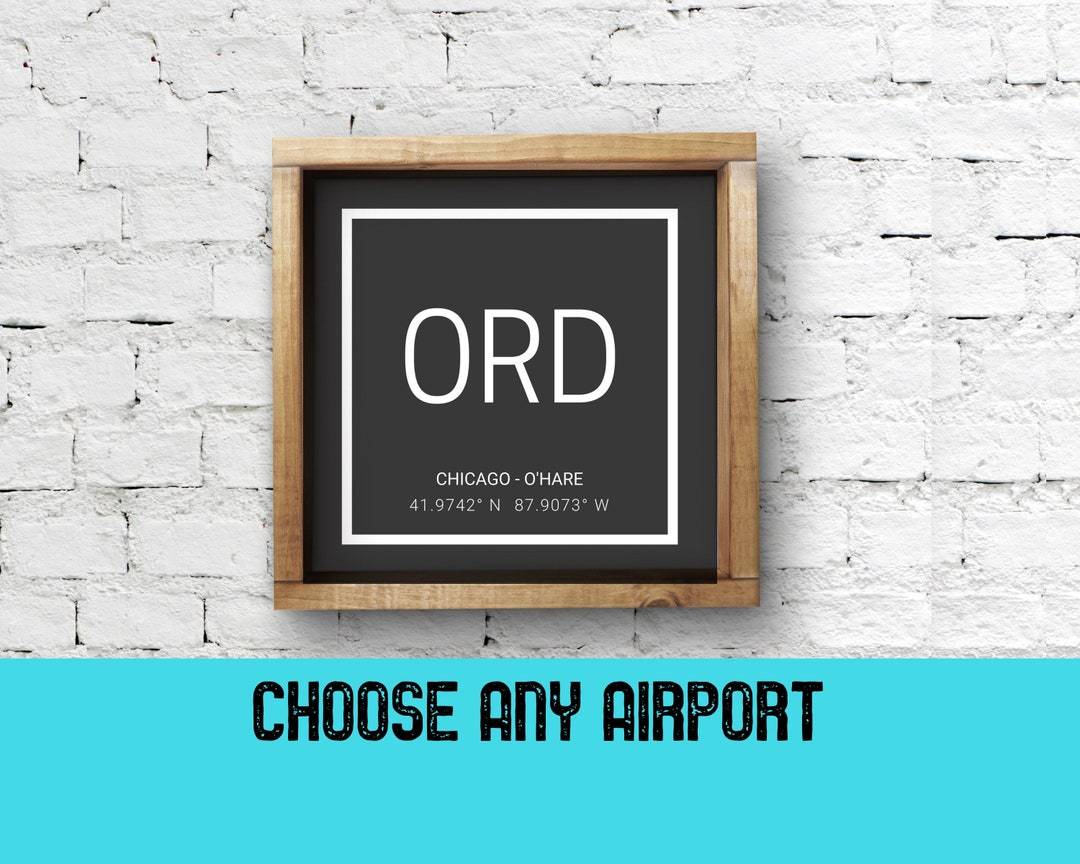 Airport Code Poster Aviation Art, Pilot Gift Travel Decor - Etsy