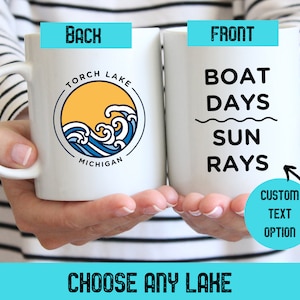 Custom Lake Mug Boat Lover Gift, Lake House or Cottage Cup