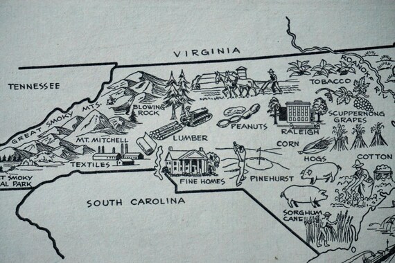 north carolina tobacco map Road Golf Club, - Printed Golf Courses by Golf Course Prints Vintage North Carolina Map Coloring