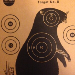 Woodchuck Target Paper, Vintage Gun Target, Groundhog Hunting Decor - Etsy