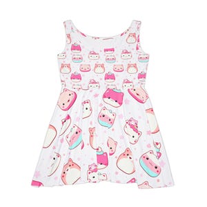 women's pastel pink kawaii dress Princess - Halter Swing - Stars, Cute Pastel, Blue Purple Sky, Fairy Kei, Yume Kawaii, Sweet, Fantasy, Dreamy - HD1 embroidered adorable bear on the chest Kawaii Pink Sweet Mini Dresses