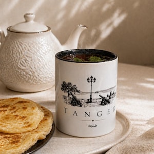 Tazza di Tangeri, Marocco | Tazza ispirata a Tangeri | Tazza da caffè e tè | Regalo marocchino | Decorazione marocchina
