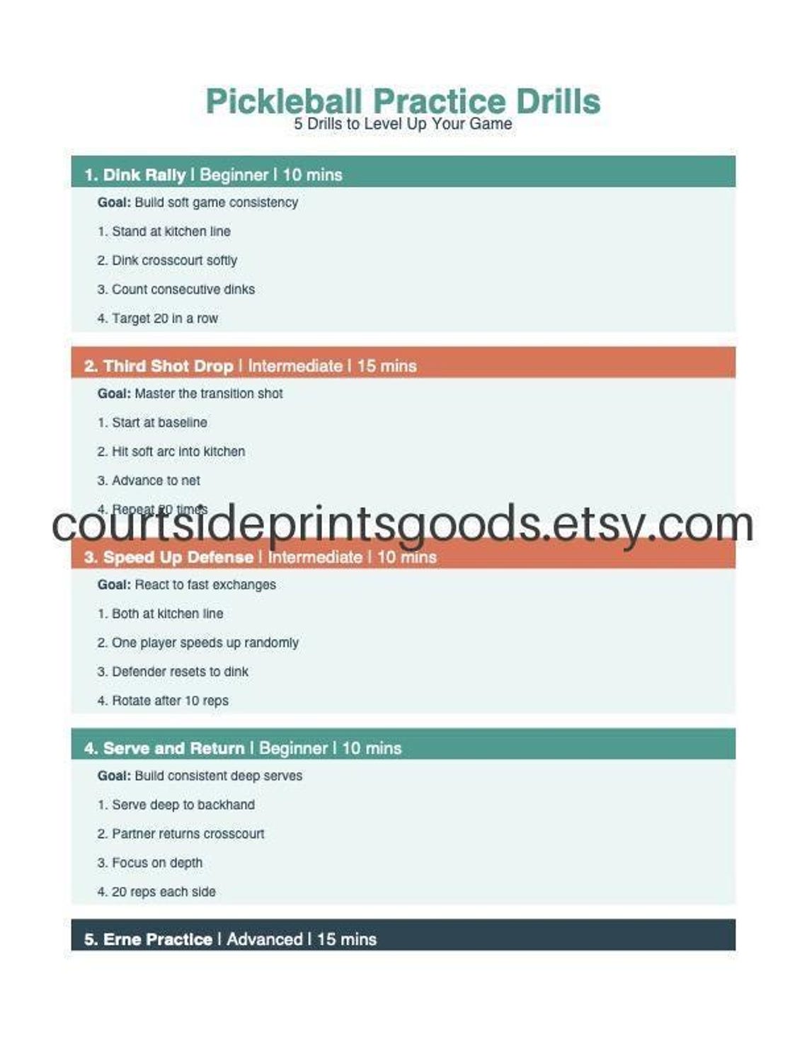 Pickleball Worksheets.pdf Pickleball Practice Drill Sheet | Training Guide PDF | Printable ...