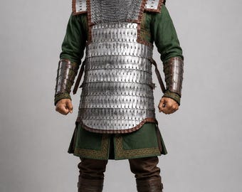 Armadura medieval inspirada en los samuráis / Traje de caballero guerrero para Halloween / Disfraz de fantasía para LARP / Traje de cosplay premium para Halloween / Disfraz renacentista